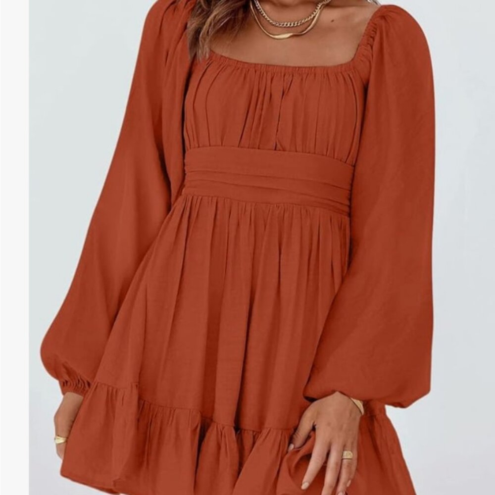 NWT Dokotoo  Backless Ruffle Mini Dress L Large